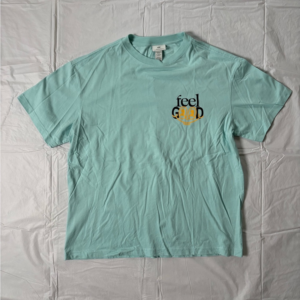 H&M Light Green Relaxed Fit T-Shirt